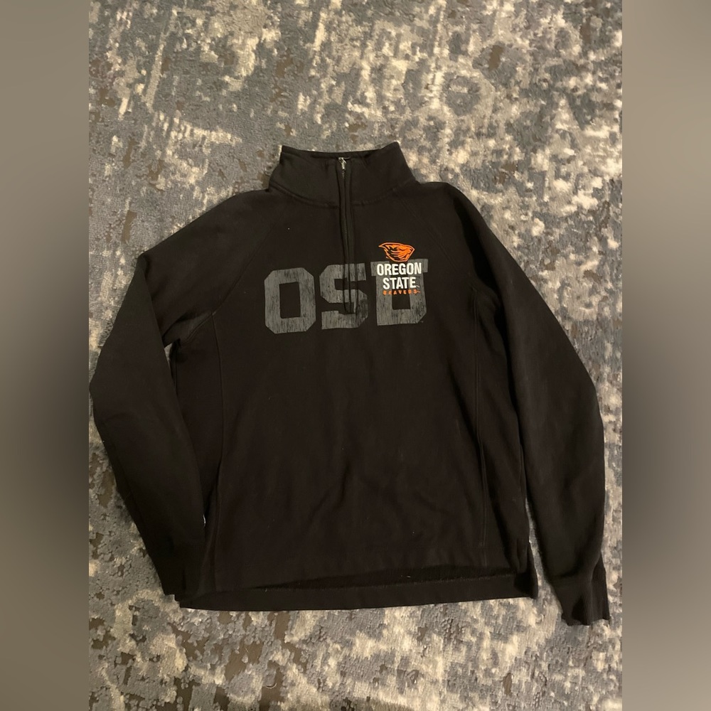 Oregon State University Black quarter zip sweatshirt